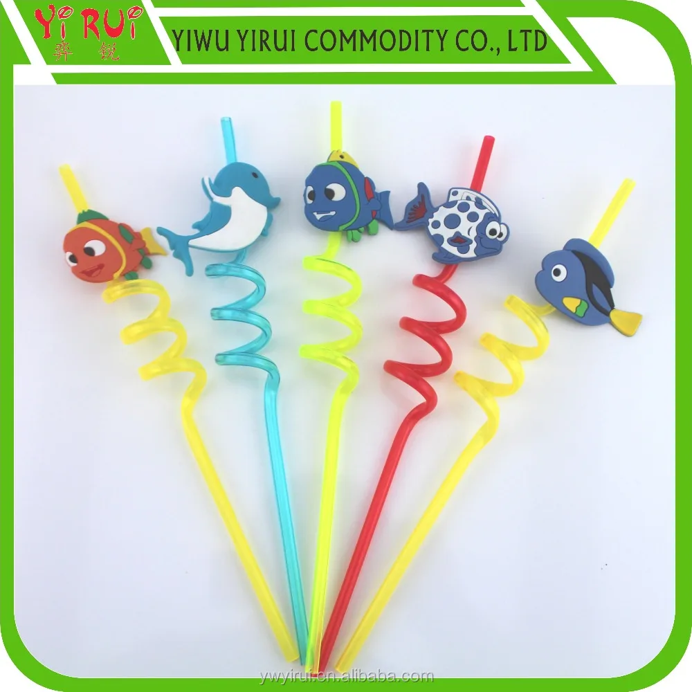 Красочные пластиковые соломинки для напитков для весенней вечеринки