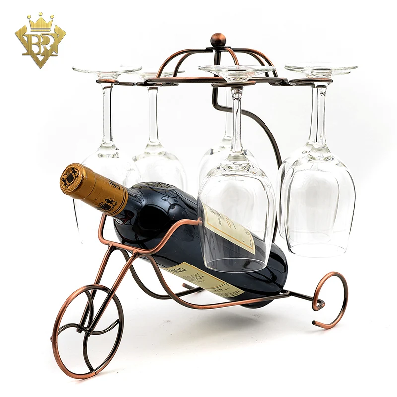 2 в 1 бутылки вина стеклянный шкаф для вина, для одной бутылки держатель с 6 бокал для вина стеллажи для выставки товаров