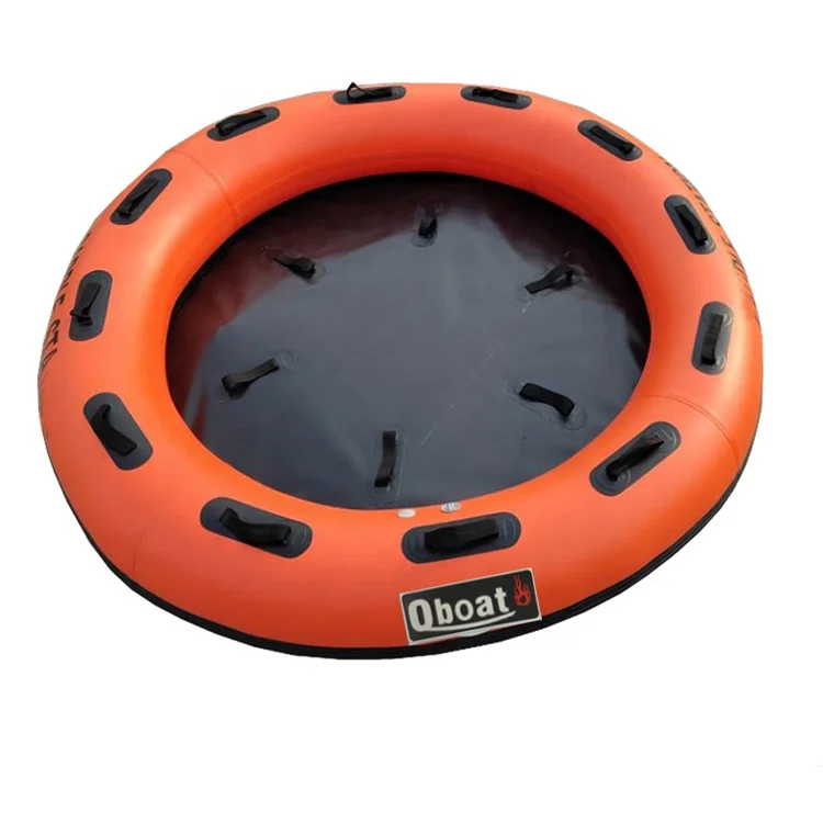 High Quality PVC Factory Inflatable round Raft for Sale for Trampoline Park Adventure Park or Public Use Made of FRP