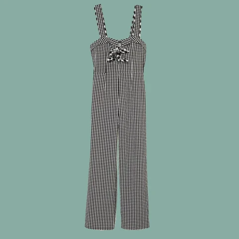 
Wholesale casual black and white cotton rompers mujer jumpsuit 