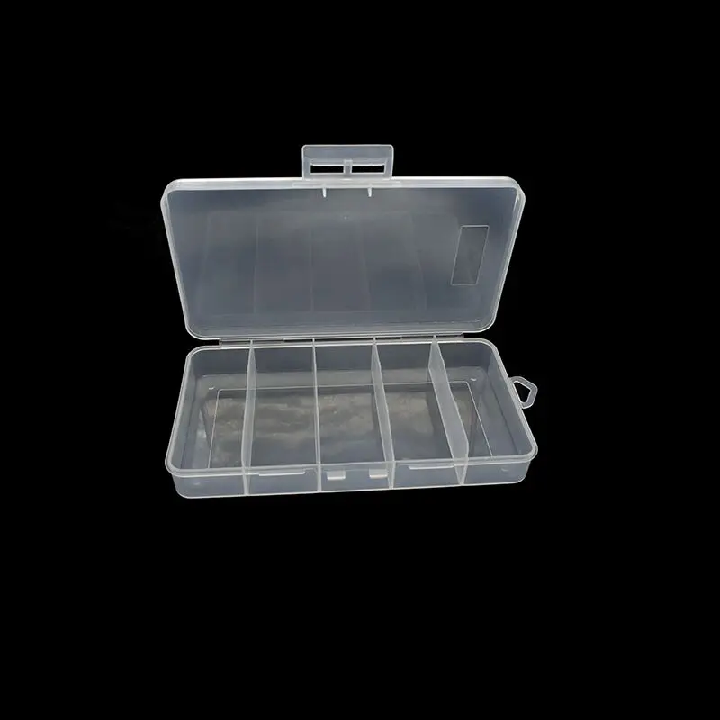 
 Фабричная многофункциональная коробка для рыболовных снастей 176 мм * 100 мм * 30 мм с 5 отделениями  