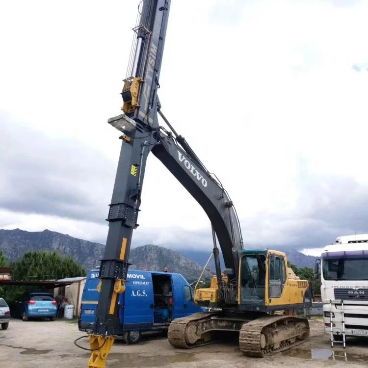KM260 CE-approved excavator clamshell long reach boom and telescopic arm