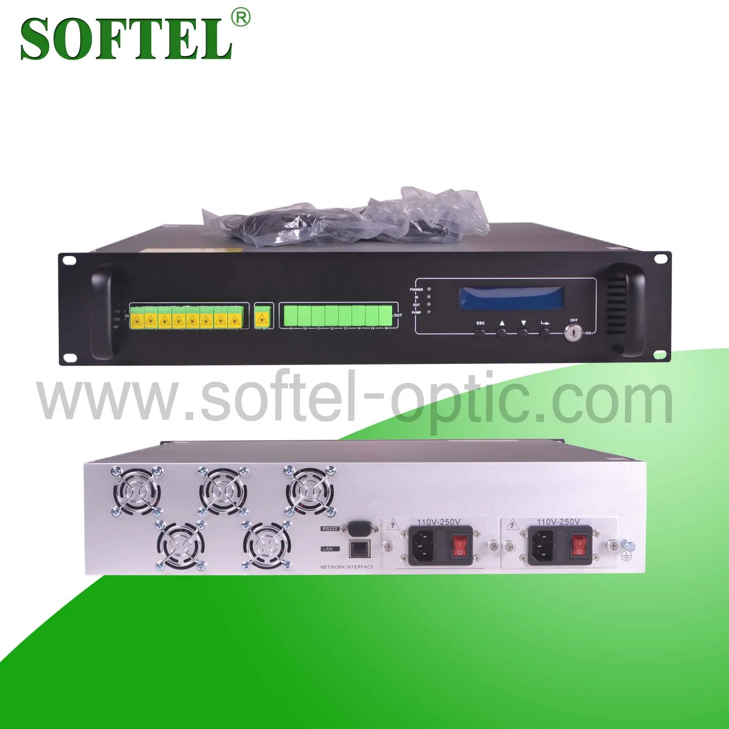 [Softel] edfa 1550nm оптический усилитель с 16 порт