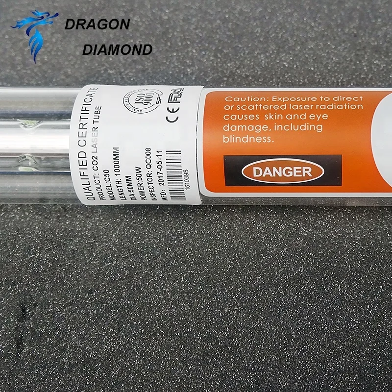 Low Price Dia 50*1000mm SPT Co2 Laser Tube For Laser Engraver Machine