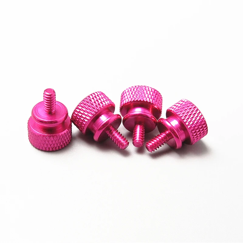 Aluminum alloy Anodized Colored pc Computer case m2 m3 m4 Flat Head Step Knurled Twist Thumb Screw Computer Case Thumbscrews