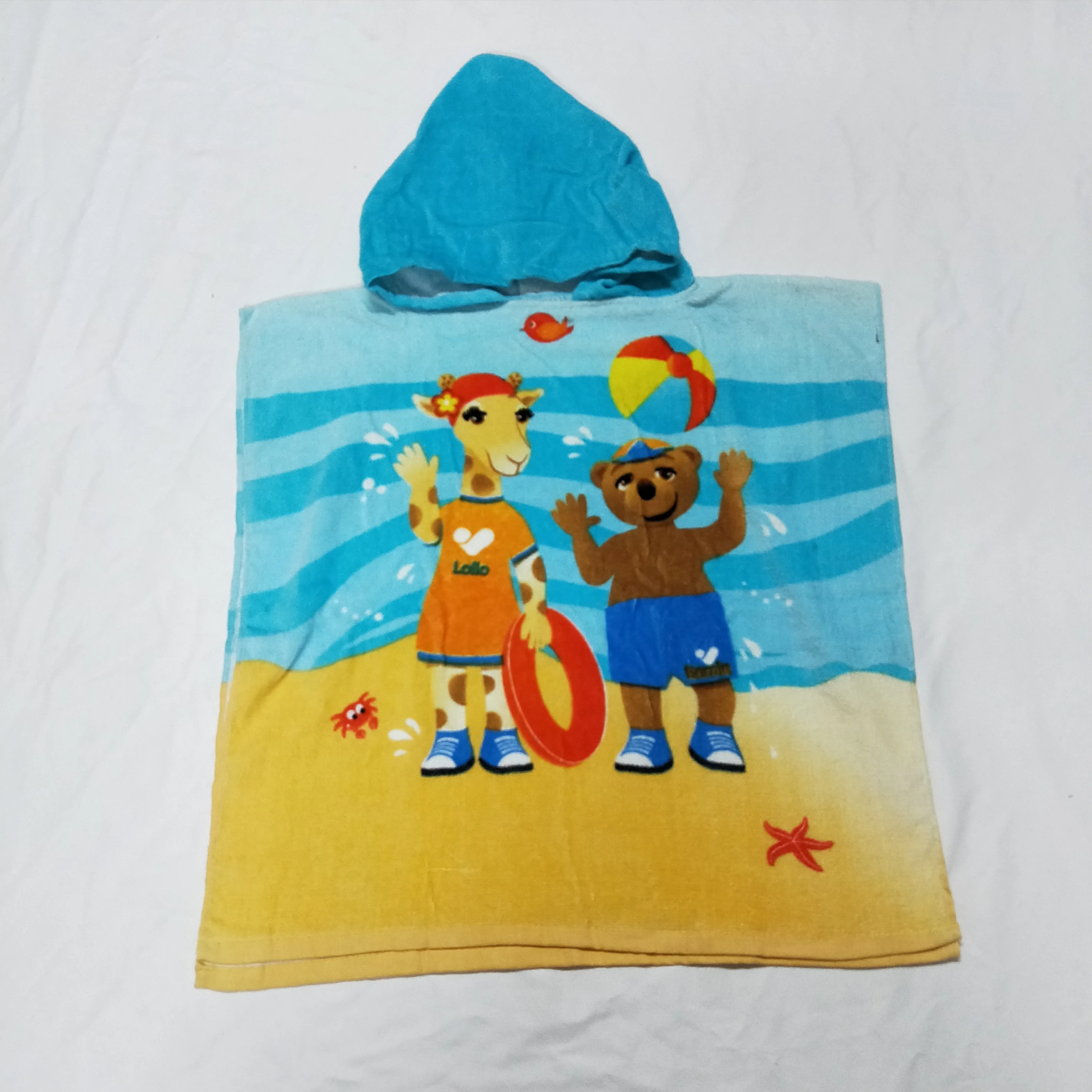 Lovely Animal Baby Hooded Kids Towel Poncho ,Hood Baby Bath Towel