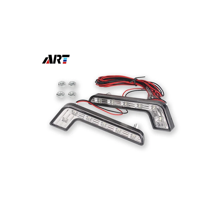 Car Cob Auto Driving Light Bars Waterproof 26Cm Dual Color Universal Led Drl Daytime Running Light For Cars