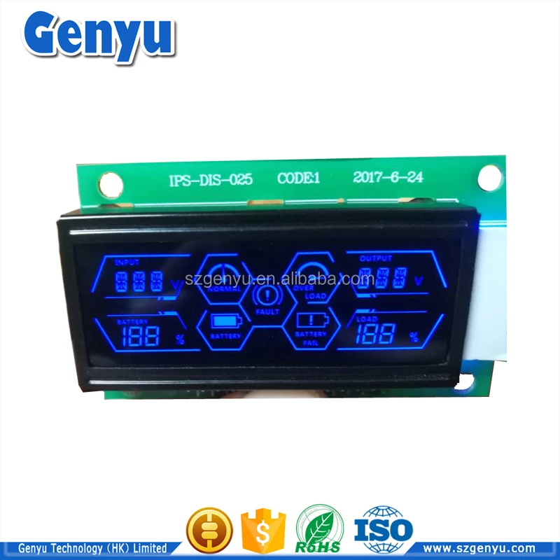 
Custom 7 Segment LCD Monochrome VA Display Custom LCD Screen 