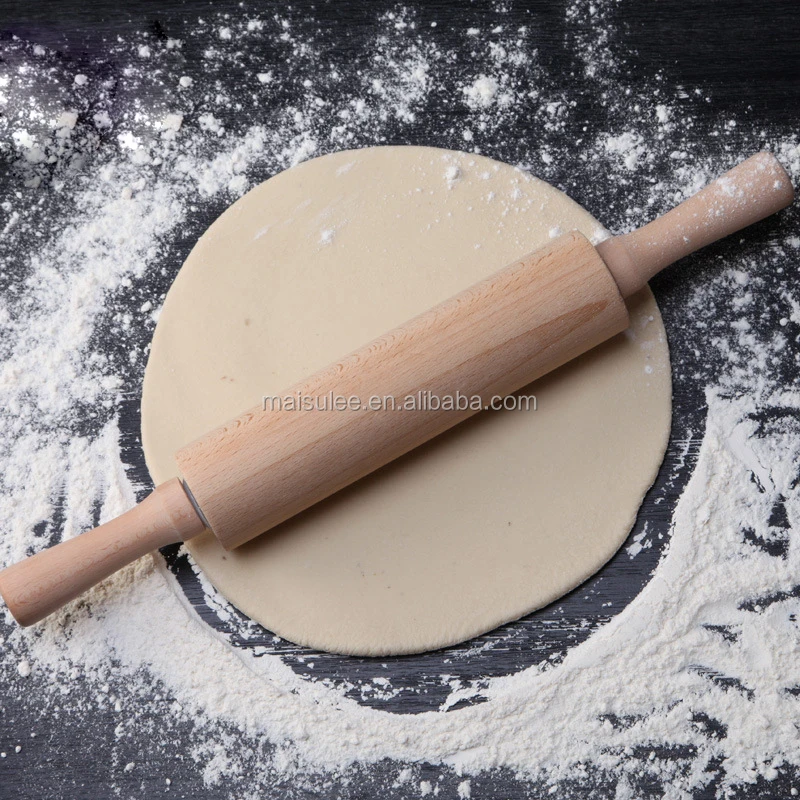 Wooden Flour Dough dumpling Rolling Pin bamboo flour stick mat silicone Ball Bearing paste embossing pastry rolling pins