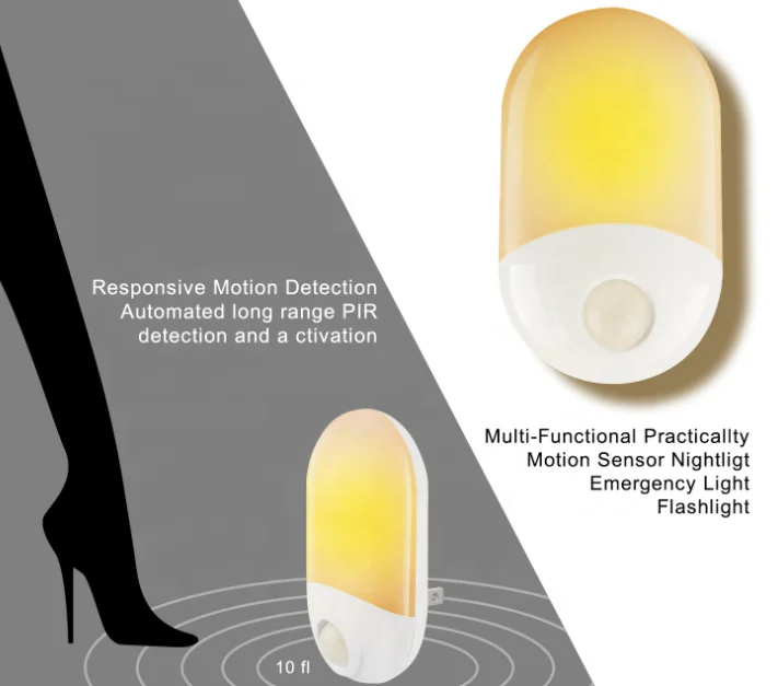 Wireless PIR Motion Sensor Night Light Body Induction Night Lamp luminaria Bedroom Hallway LED Wall Light Nightlight EU/US Plug