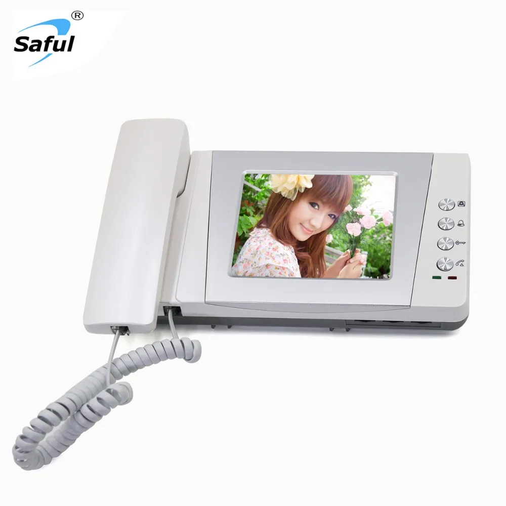 Saful TS-YP453 4 inch wired apartment video door phone intercom system