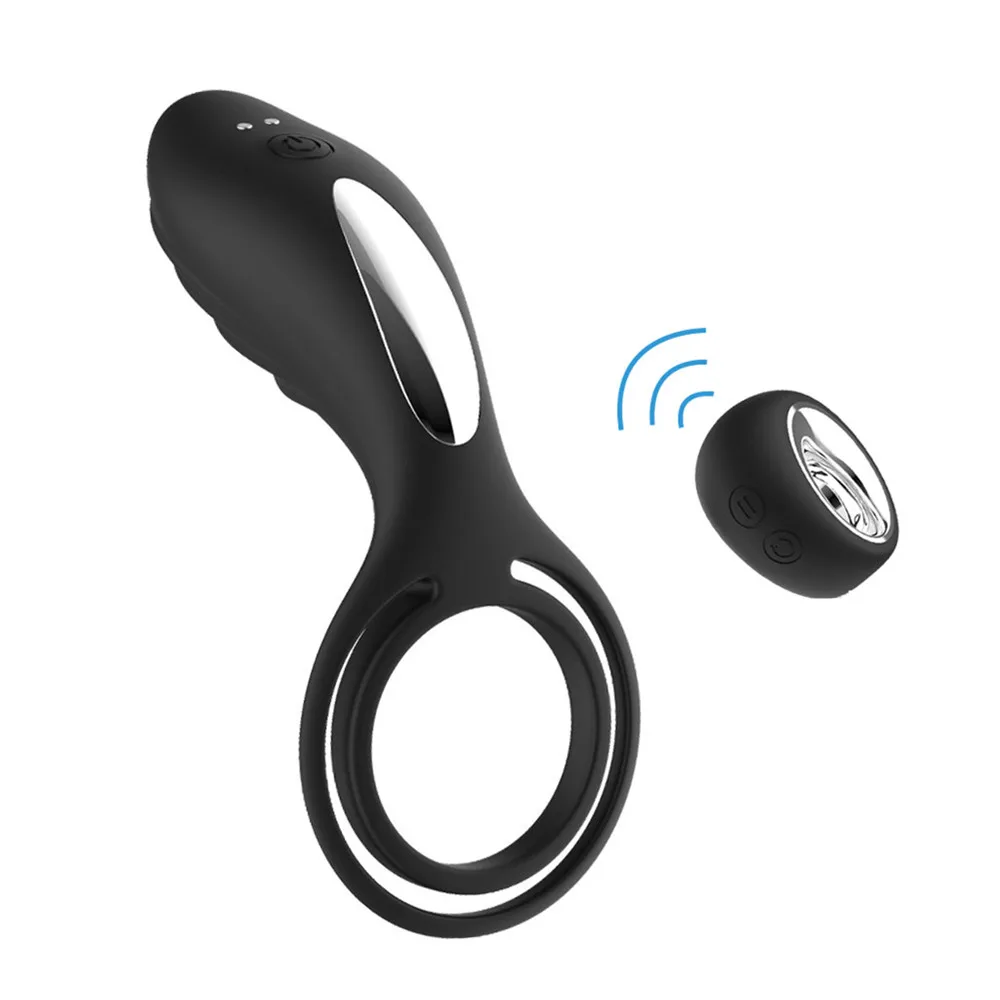 Ergonometric Body 12 Vibration Remote Control Vibrator Cock Ring Penis Clitoris Stimulator Dual sex Ring