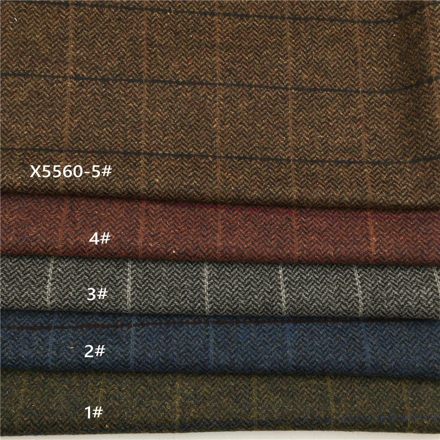 Осеннее и зимнее мужское шерстяное пальто шерстяное костюмной ткани нового типа с узором «елочка» Пальтовая ткань.