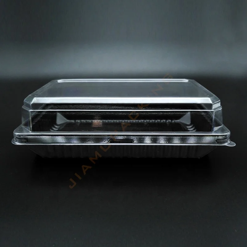 Elegant deli food container biodegradable PP/PGM sushi tray packaging