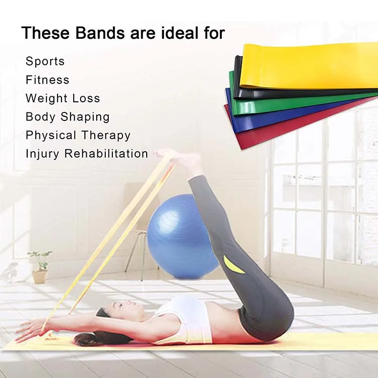 Wholesale Private Label Physical Therapy Fitness Stretch Elastic Exercise Bands