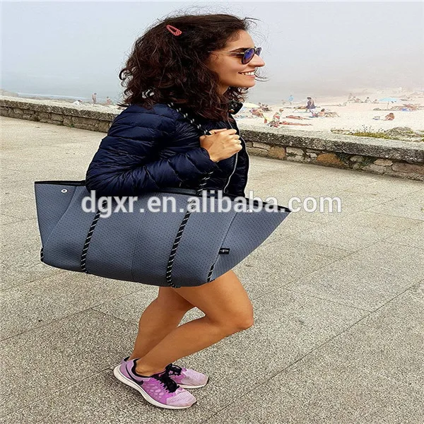 
Cactus Floral Summer Beach Tote Bag Waterproof Neoprene Beach Bag 2019 Fashion 