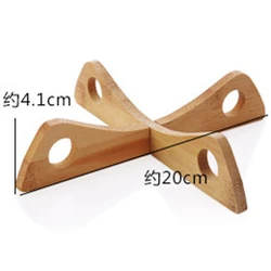 Simple Detachable  Cross  Natural Bamboo Kitchen Thickened Anti-scalding  Pad Mat