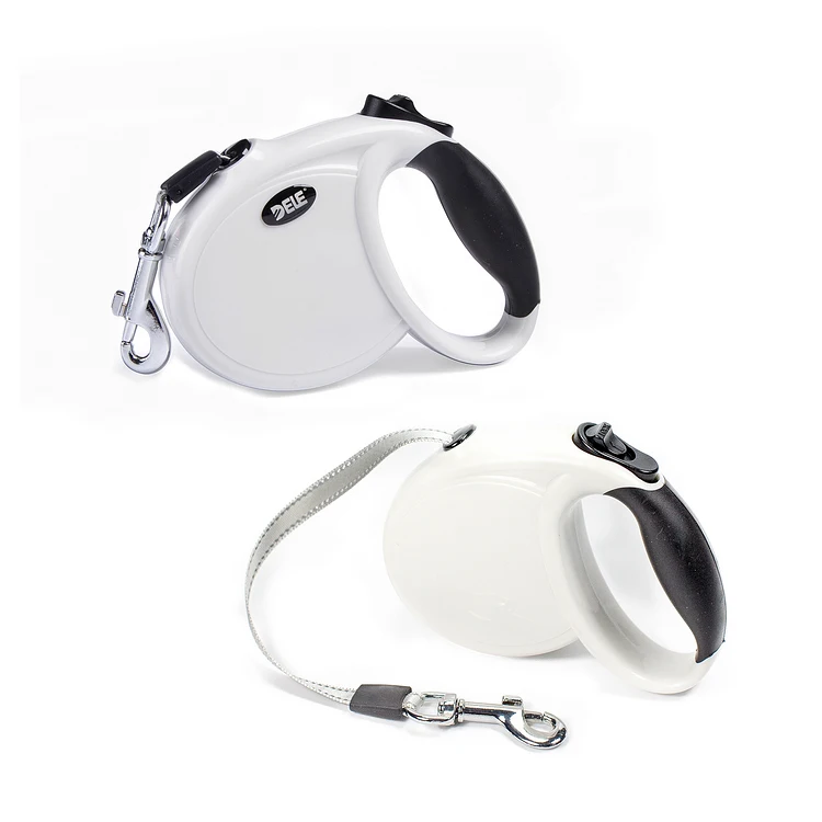 Dog Supplies Pet Puppy Yellow Automatic Shiny Retractable Dog Leash 2.5m