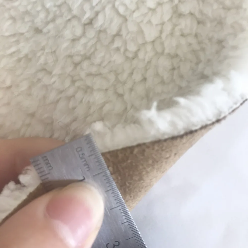 100% polyester super soft sherpa suede bonded fleece fabric for fashion garment