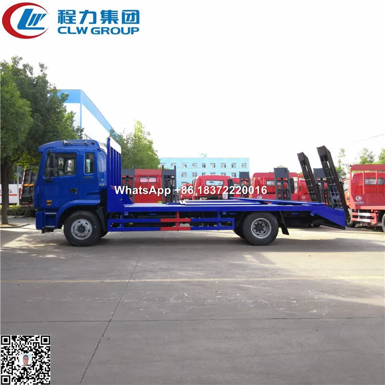 10 tons 15 20 tons excavator transport flat platform bed truck