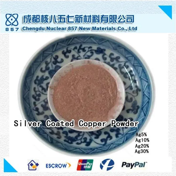 Высокопроводящий медный порошок с серебряным покрытием в виде хлопьев для замены припоя