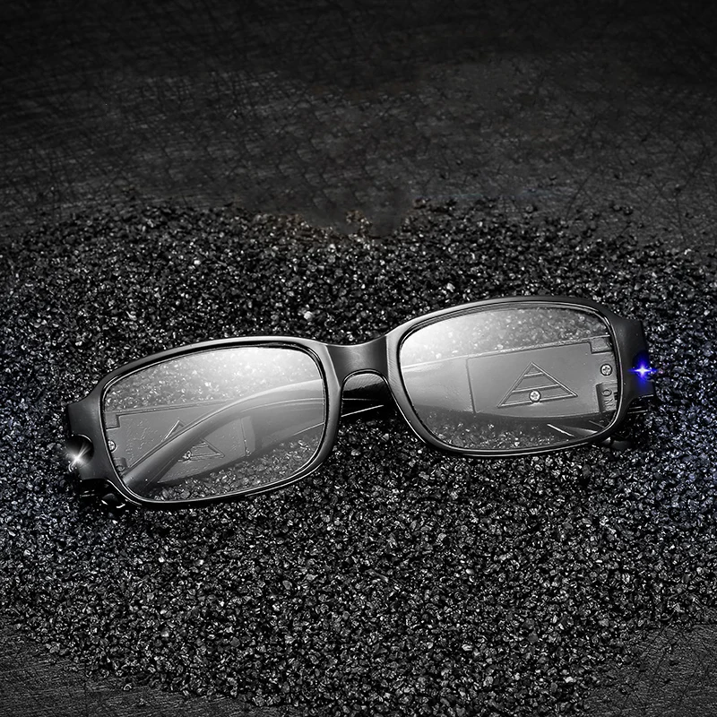 Ultra Bright LED Lighted Lightweight Custom Rectangular Reading Glasses
