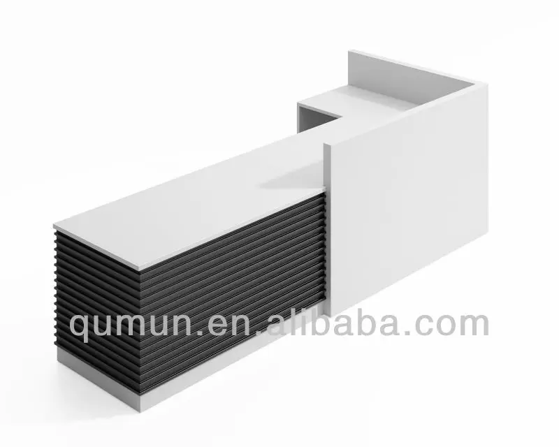 factory customized spa gym salon hotel small half round front counter wooden marble LED office small reception desk