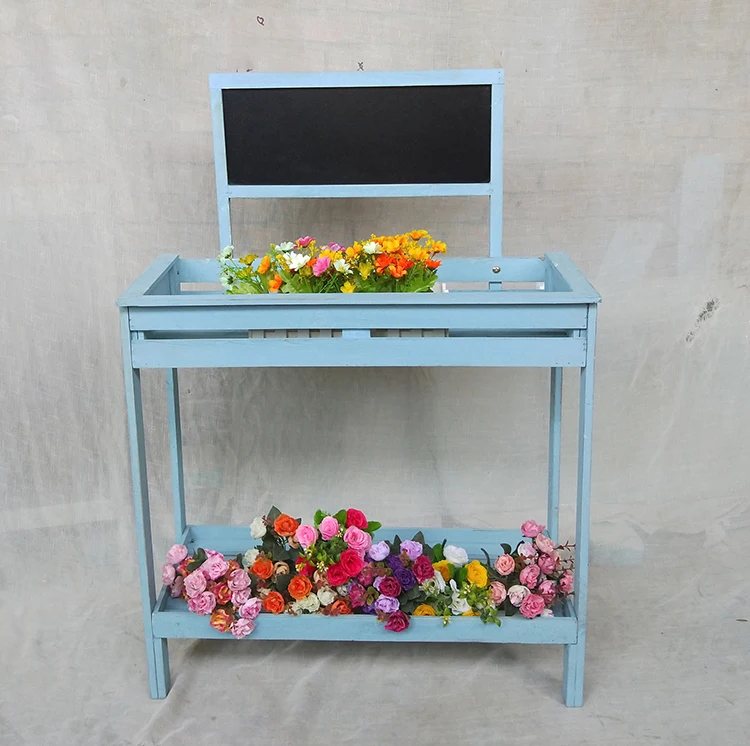 
American style multilayer white folding solid wood flower shelf 