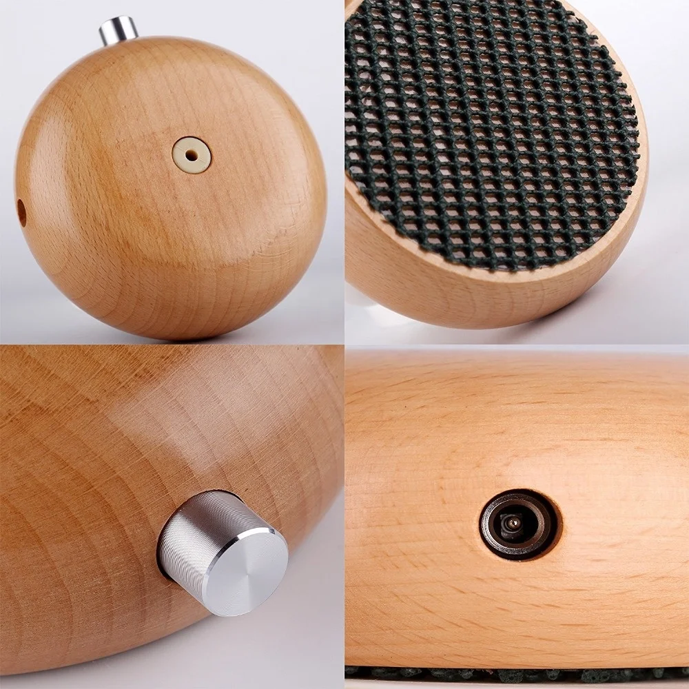 Natural Wood and Glass Nebulizing Pure Essential Oil Aromatherapy Diffuser,Waterless Essential Oils Nebulizer for Premium Home