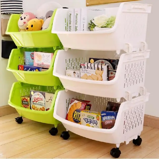 
household five layers plastic folding fruit rack kitchen wall rack 