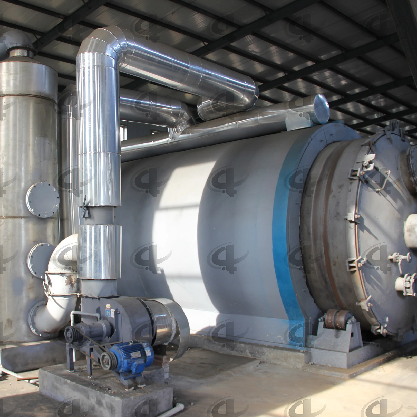 Rubber Plastic Tyre Pyrolysis Oil To Diesel Fuel Oil Plant