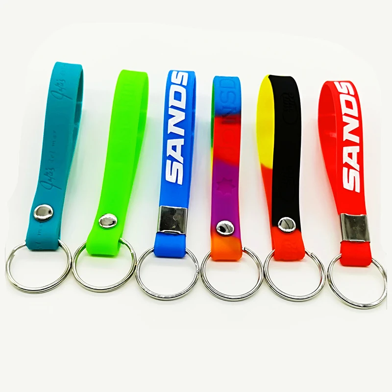 Бесплатный образец, оптовая продажа, силиконовый резиновый брелок с индивидуальной печатью логотипа