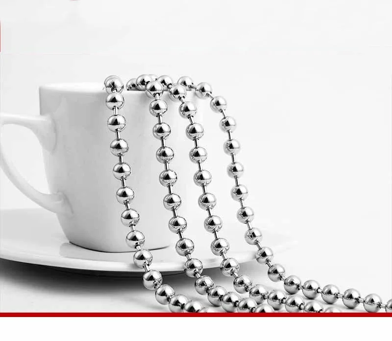 
Various Color Metal Female Jewelry Necklace Round Ball Chain 