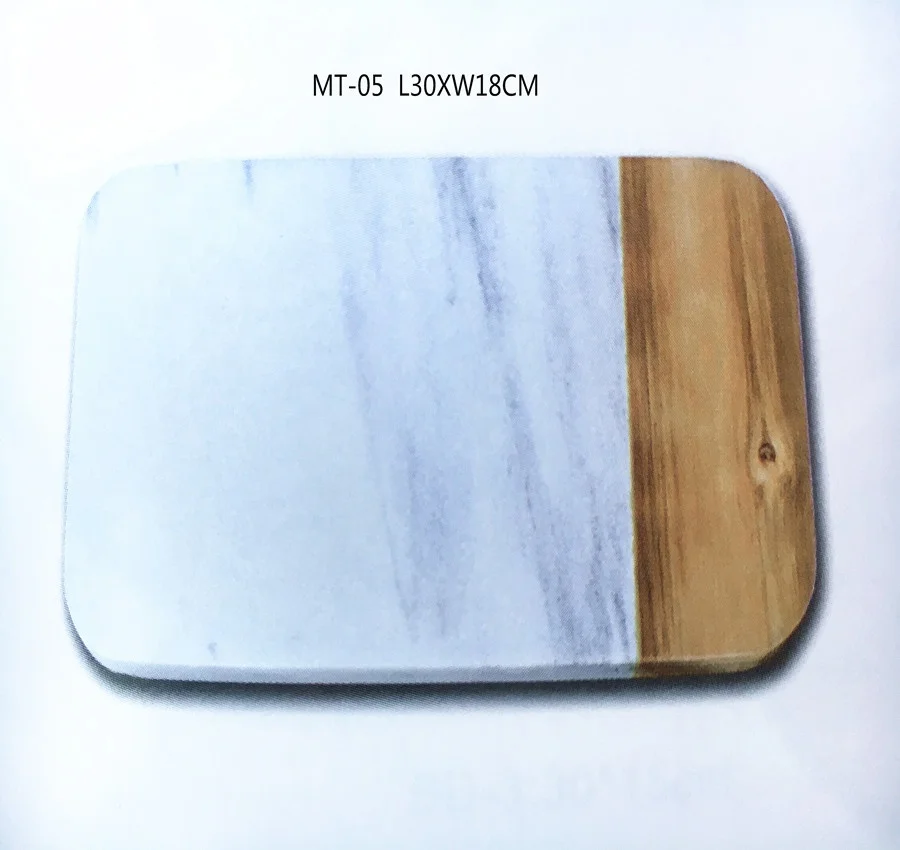 marble & wood cheese plate