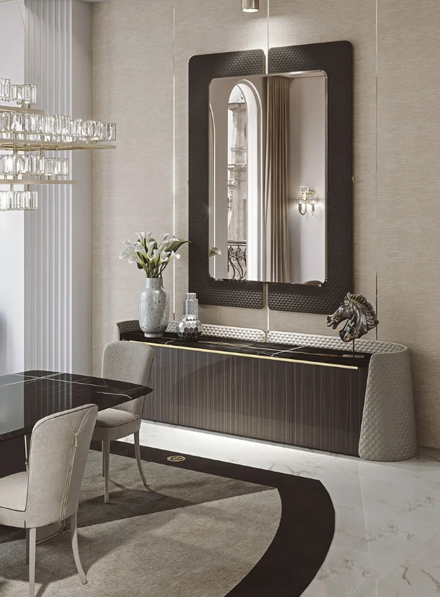 Natural Marble Luxury Sideboard Buffet Cabinet Sideboard Furniture for Dining Room