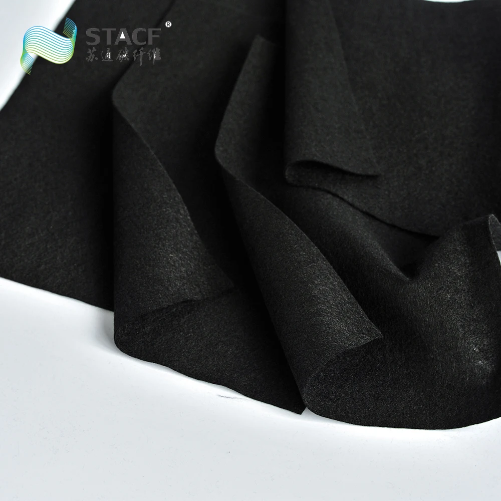 Cellulose Based Activated carbon fiber felt for cooker hood filter