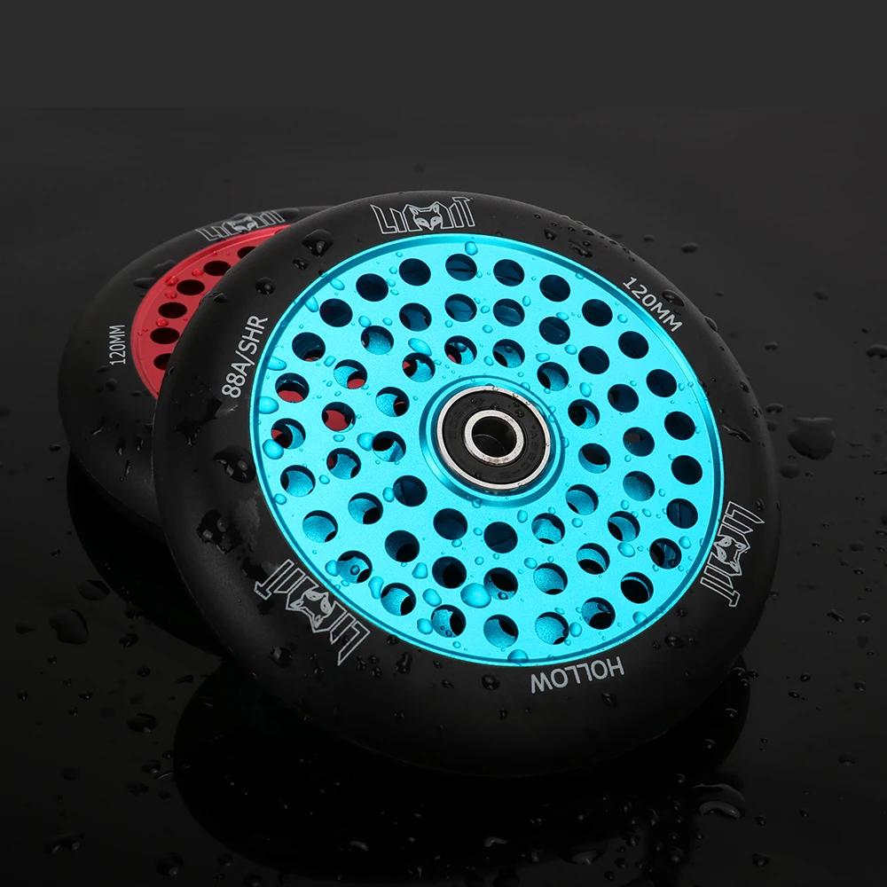Freestyle pro stunt scooter parts hollow wheels 120mm metal core wheels