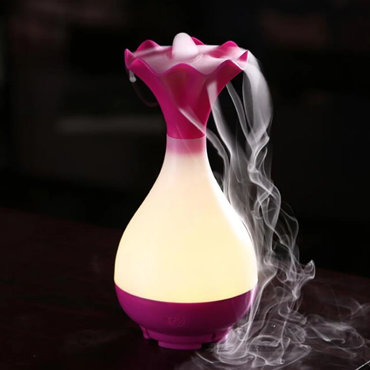 95ml vase plastic LED Humidifier aroma oil diffuser
