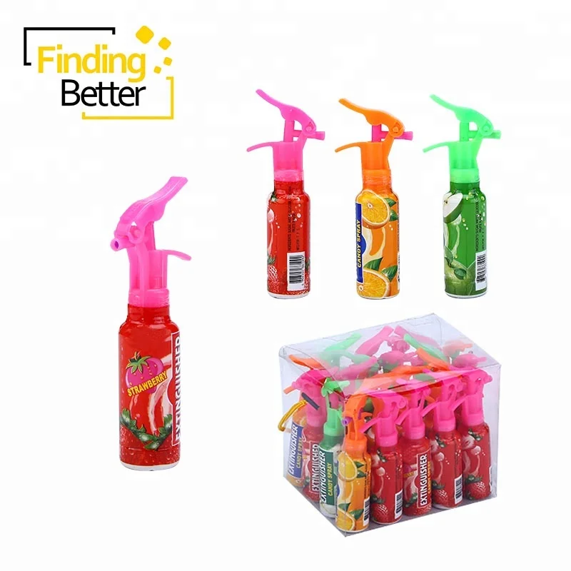 
Novelty Fire Extinguisher Shaped Liquid Candy Assorted Fruity Flavor Spray Candy 
