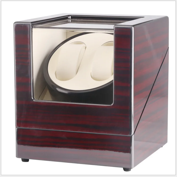 Wholesale 2 Colors Ebony Paint Single Winder 2 Slot Rotating Motor Watch Box