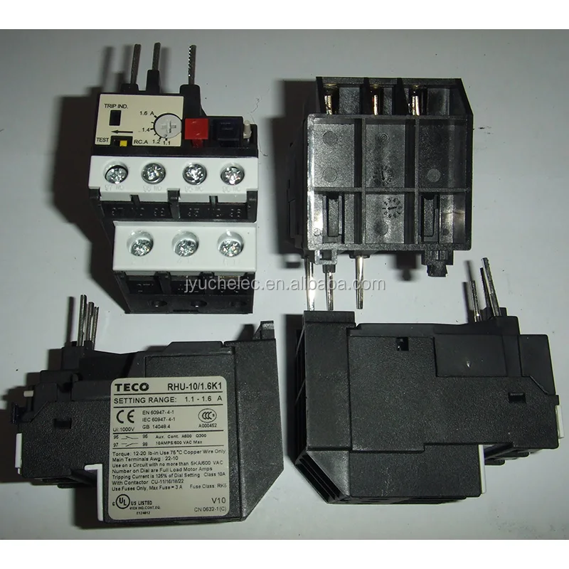 Original genuine TECO thermal overload relay RHU-10K 1.1-1.6 A