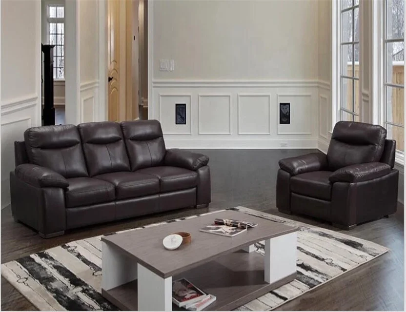 YL7107 Popular European style modern leather Living Room Furniture Sofa set