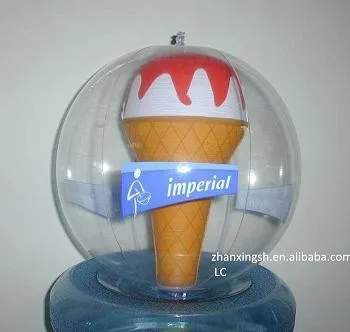 pvc inflatable transparent beach ball with duck inside