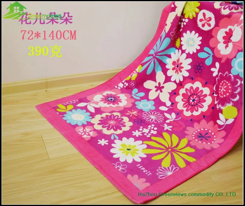 
Cotton Custom Promotional Velour Reactive Photo Printed Beach Towel cotton Beach towel for kids children 