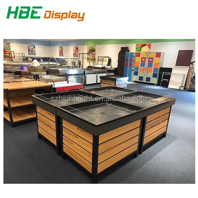 luxury store wood display rack fruit and vegetable rack