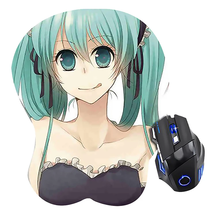 Новый хацунэ мику - Vocaloid аниме лучшие продажи 3D коврик для мыши сексуальная задница запястий Oppai SMP100