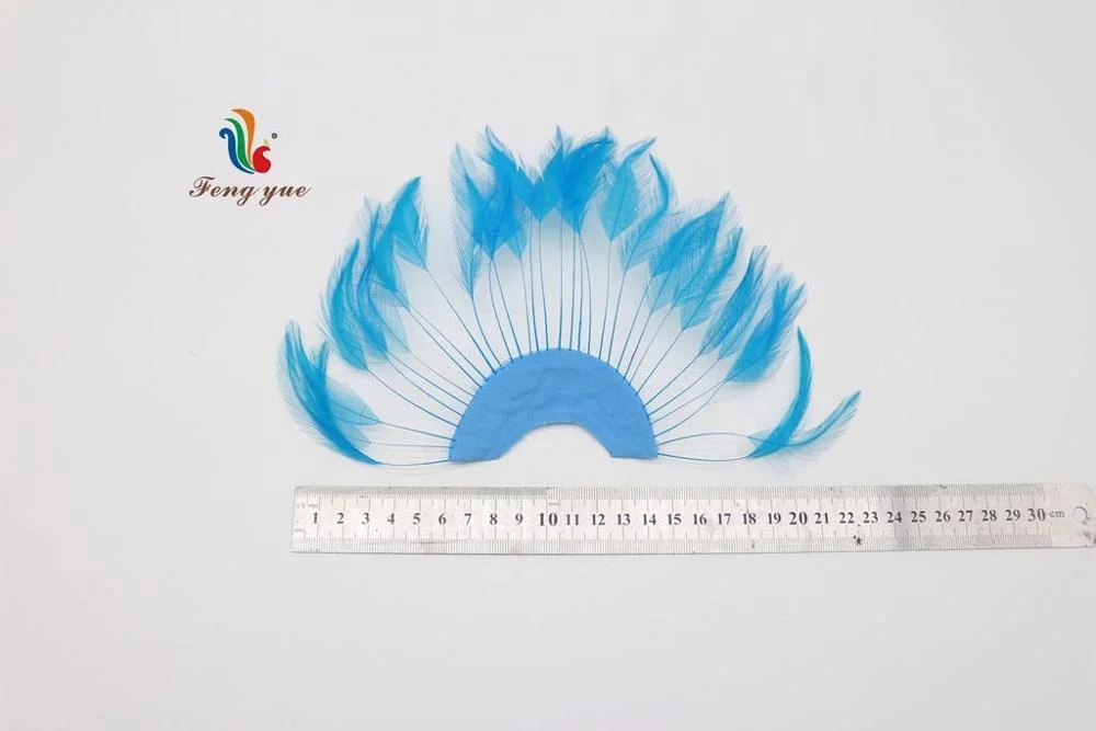 horse racing party millinery supplies striped hackle feather fan