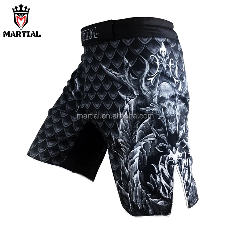 
China Factory OEM Service Custom Print sport bjj MMA Martial Shorts 