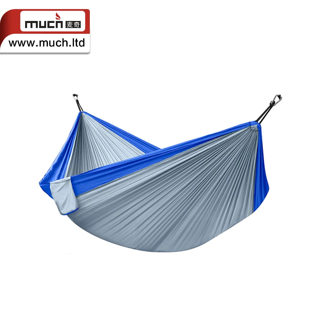 
Manufacture trending parachute fabric custom backpacking camping hanging tree printed kids double hammock 