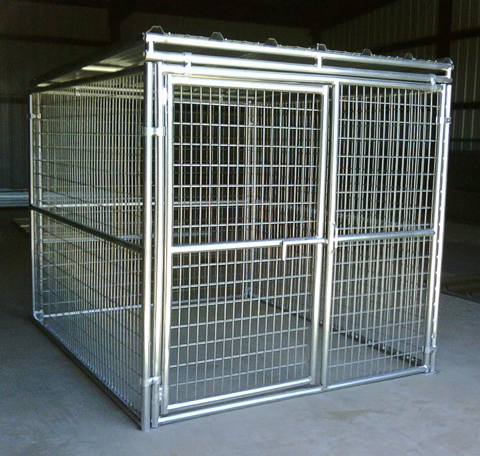 Best selling dog house, galvanized wire mesh outdoor dog kennel cages & crates supplied by factory